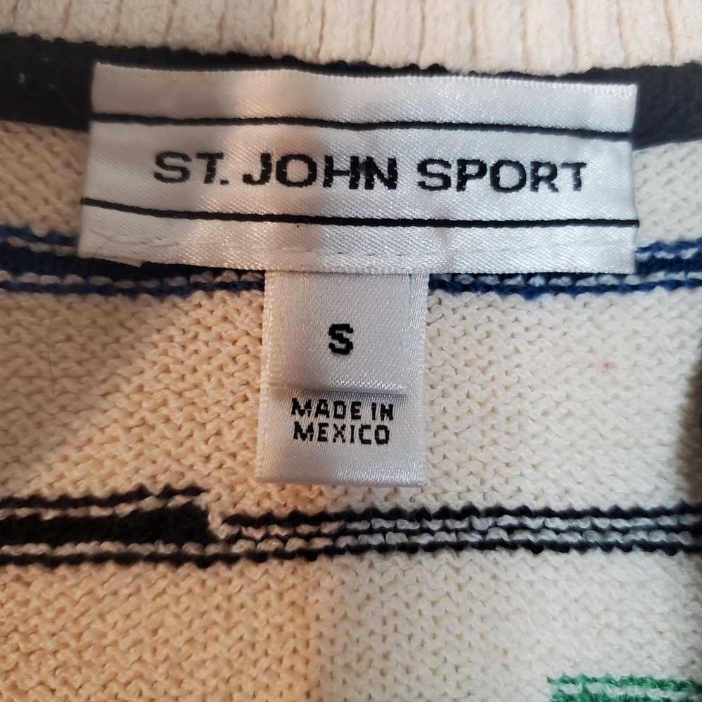 St.John Sport Wool Blend Zip Up Sweater Size Small - Picture 3 of 14